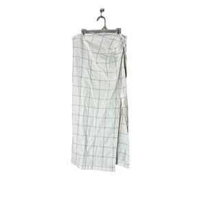 Mango‎ MNG Window Pane Check Side Slit Midi Skirt Size Medium